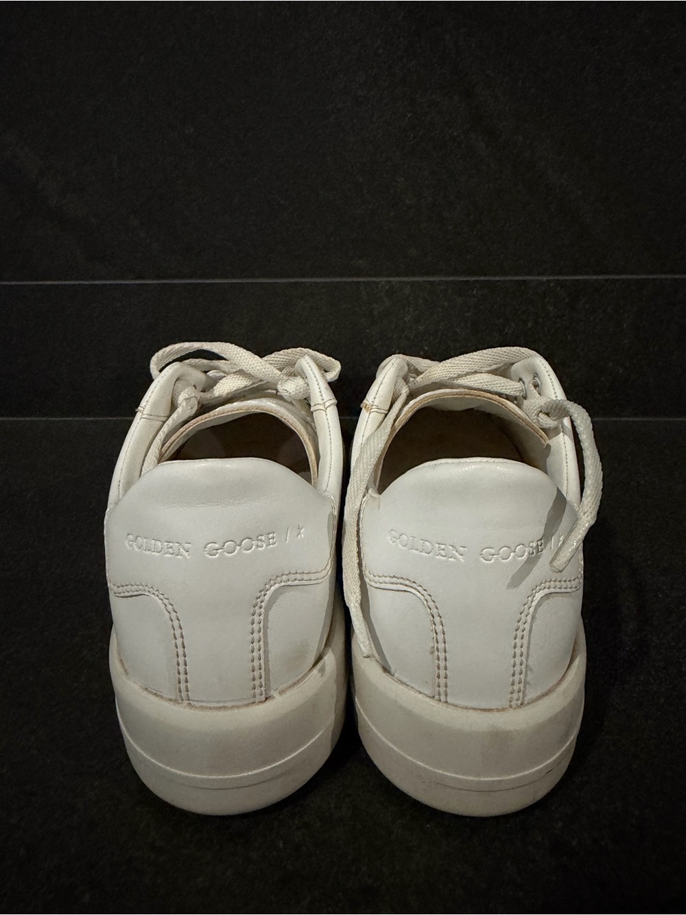 Golden Goose White Low-Top PURE-STAR Leather Sneaker - Picture 3 of 5